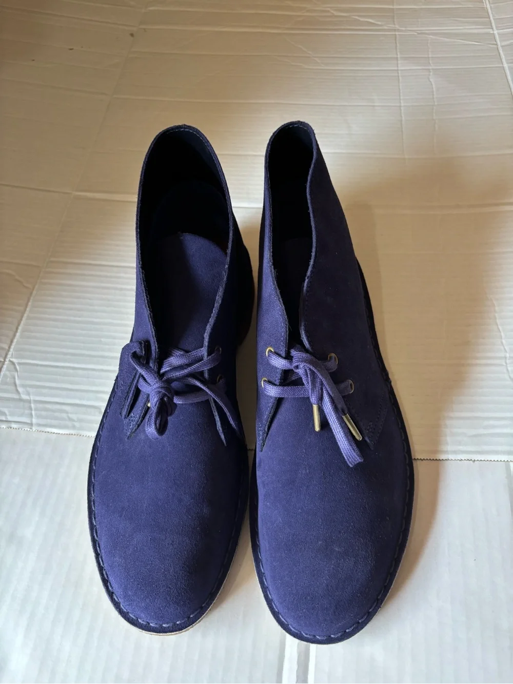 Clarks Men's Navy Desert Boots Deep Purple Size 11.5M